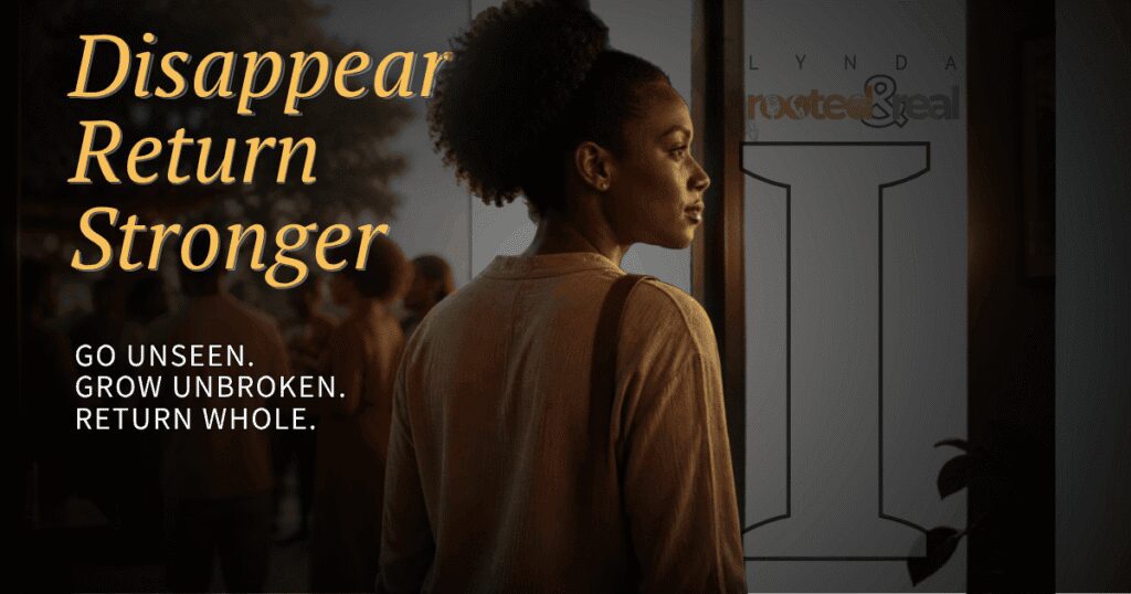 Disappear Return Stronger Part 1: Go unseen. Grow Unbroken. Return whole.