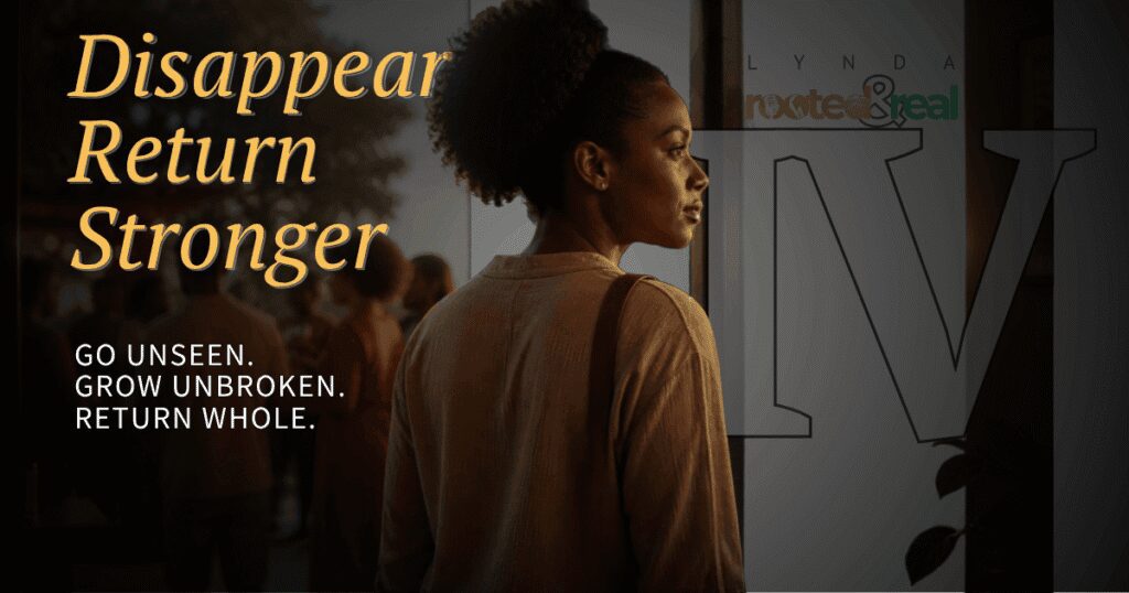 Disappear Return Stronger Part 4: Go unseen. Grow Unbroken. Return whole.