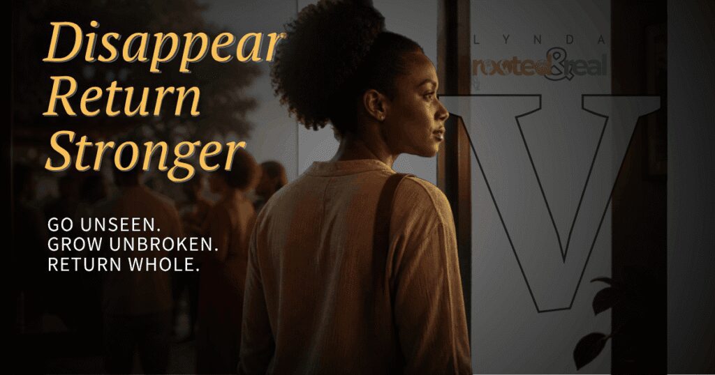 Disappear Return Stronger Part 5: Go unseen. Grow Unbroken. Return whole.